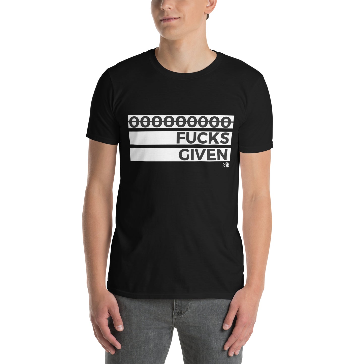 Μαύρο Ανδρικό T-shirt - Zero F*cks Given