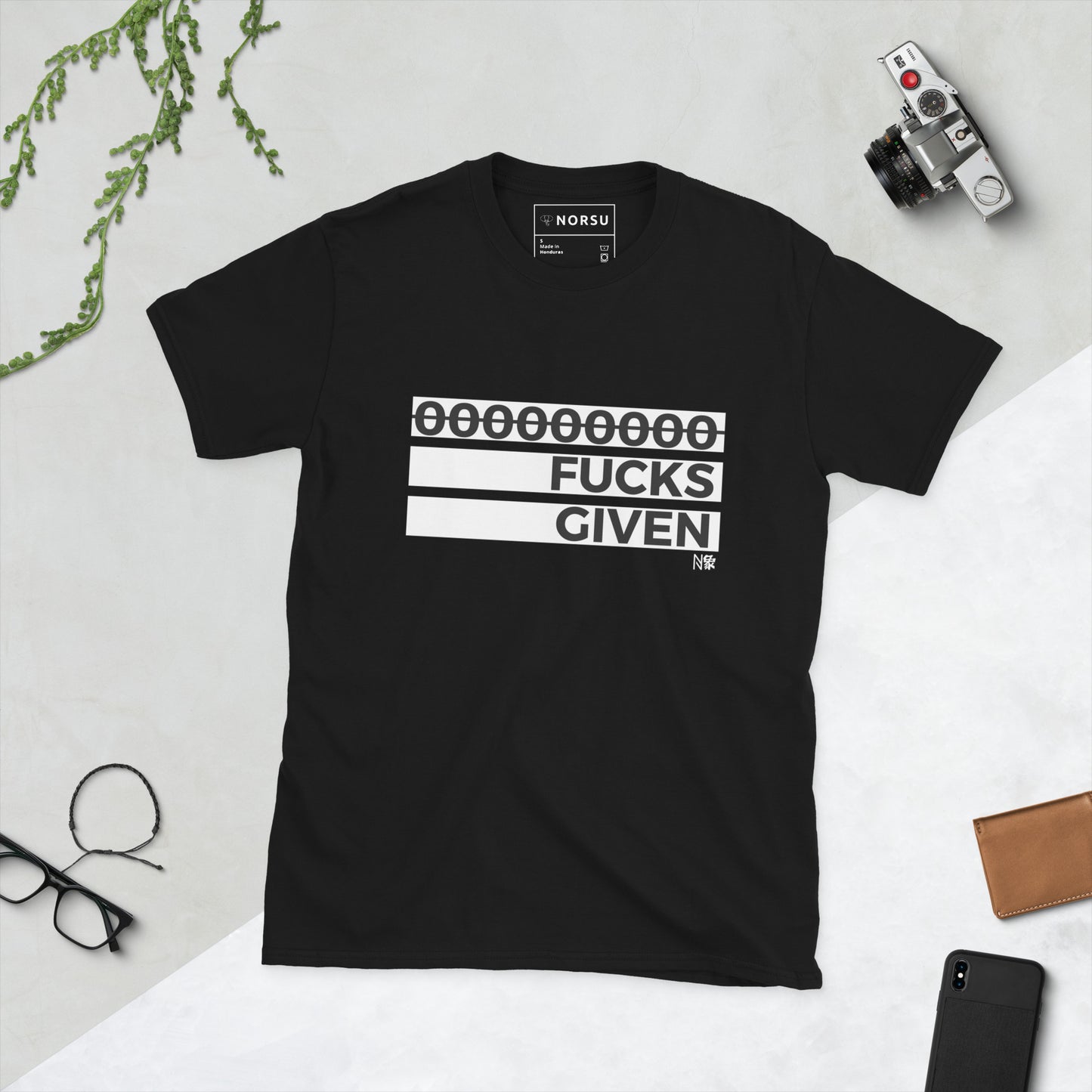 Μαύρο Ανδρικό T-shirt - Zero F*cks Given