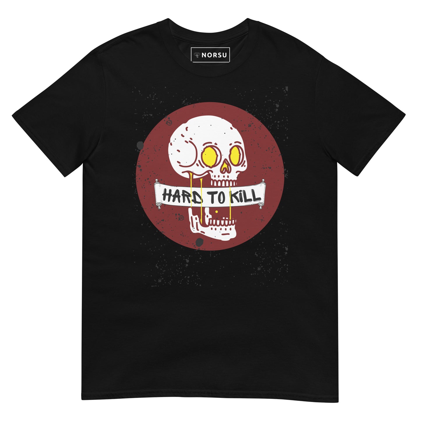 Μαύρο Ανδρικό T-shirt - Νεκροκεφαλή Hard to K*ll