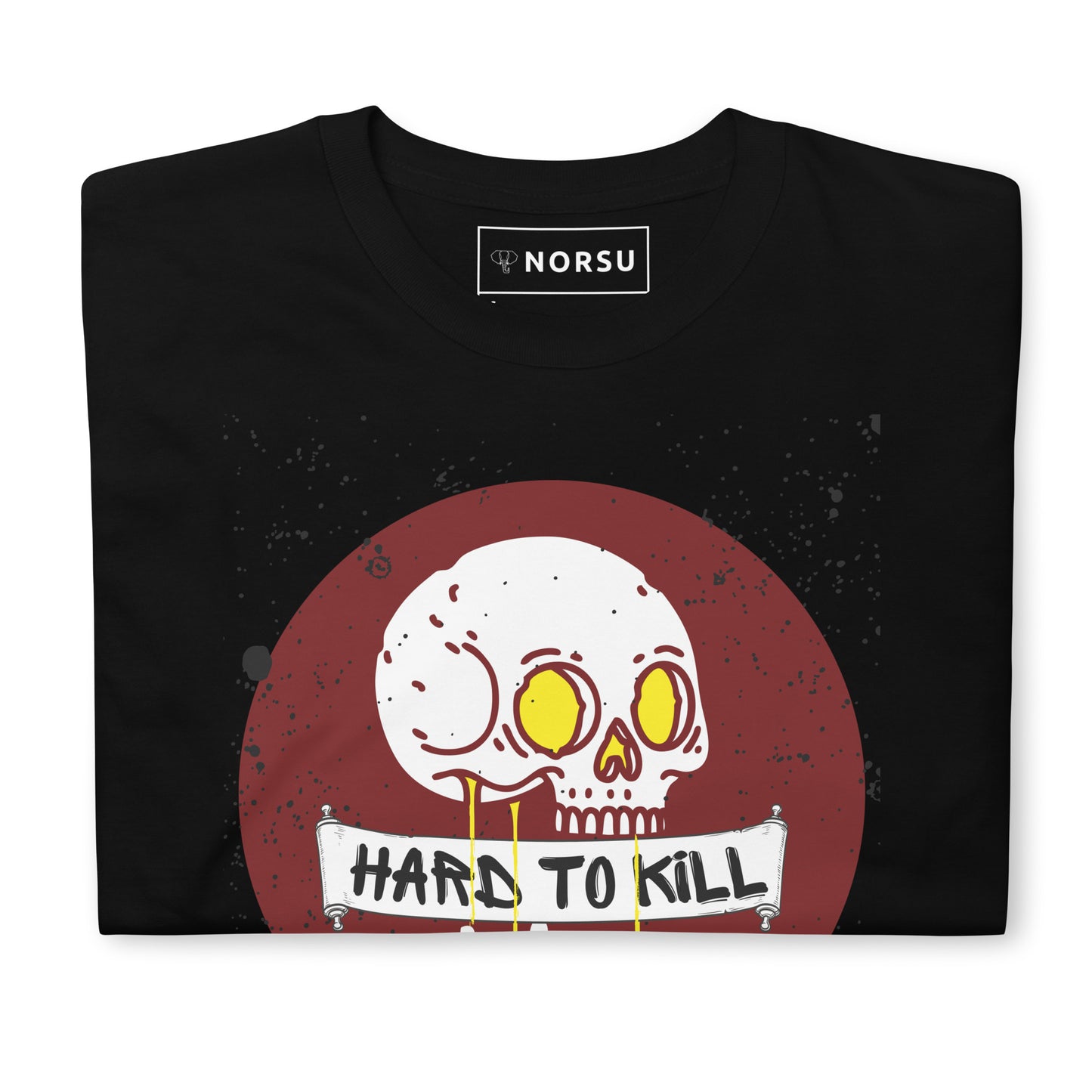 Μαύρο Ανδρικό T-shirt - Νεκροκεφαλή Hard to K*ll
