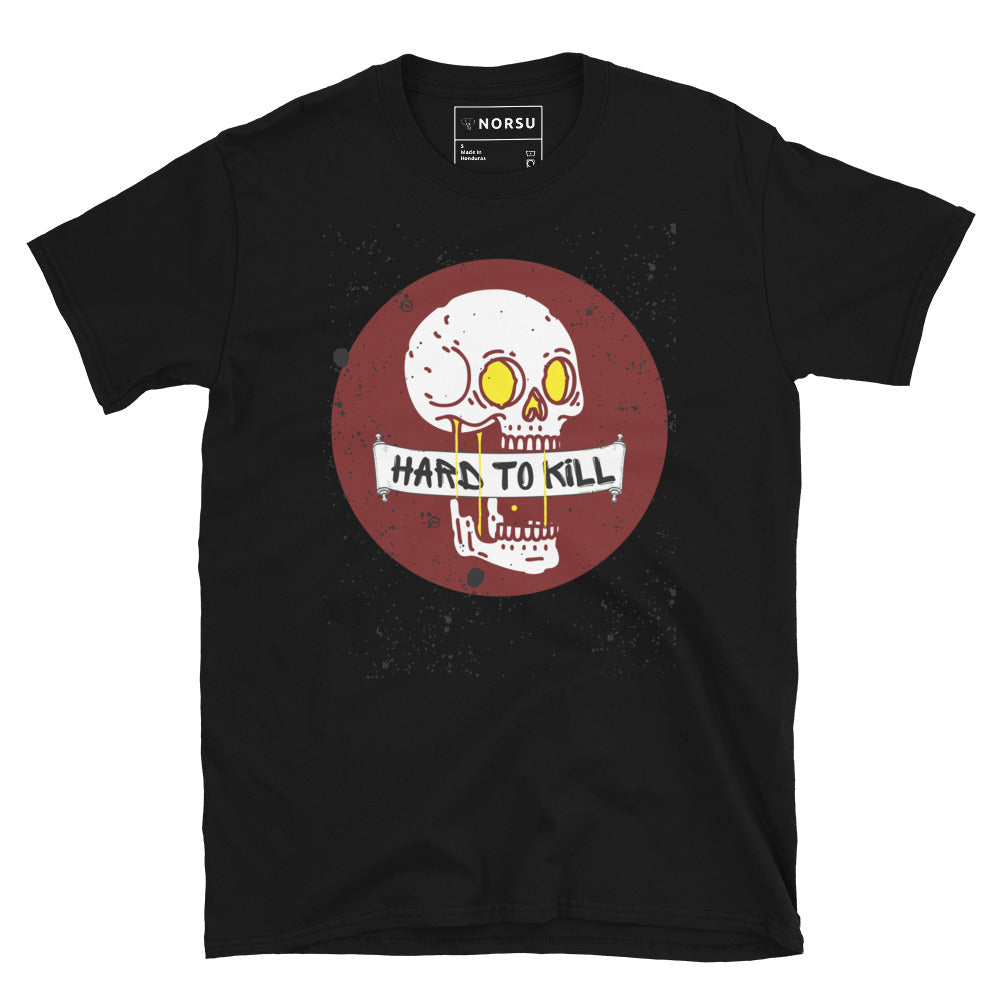 Μαύρο Ανδρικό T-shirt - Νεκροκεφαλή Hard to K*ll