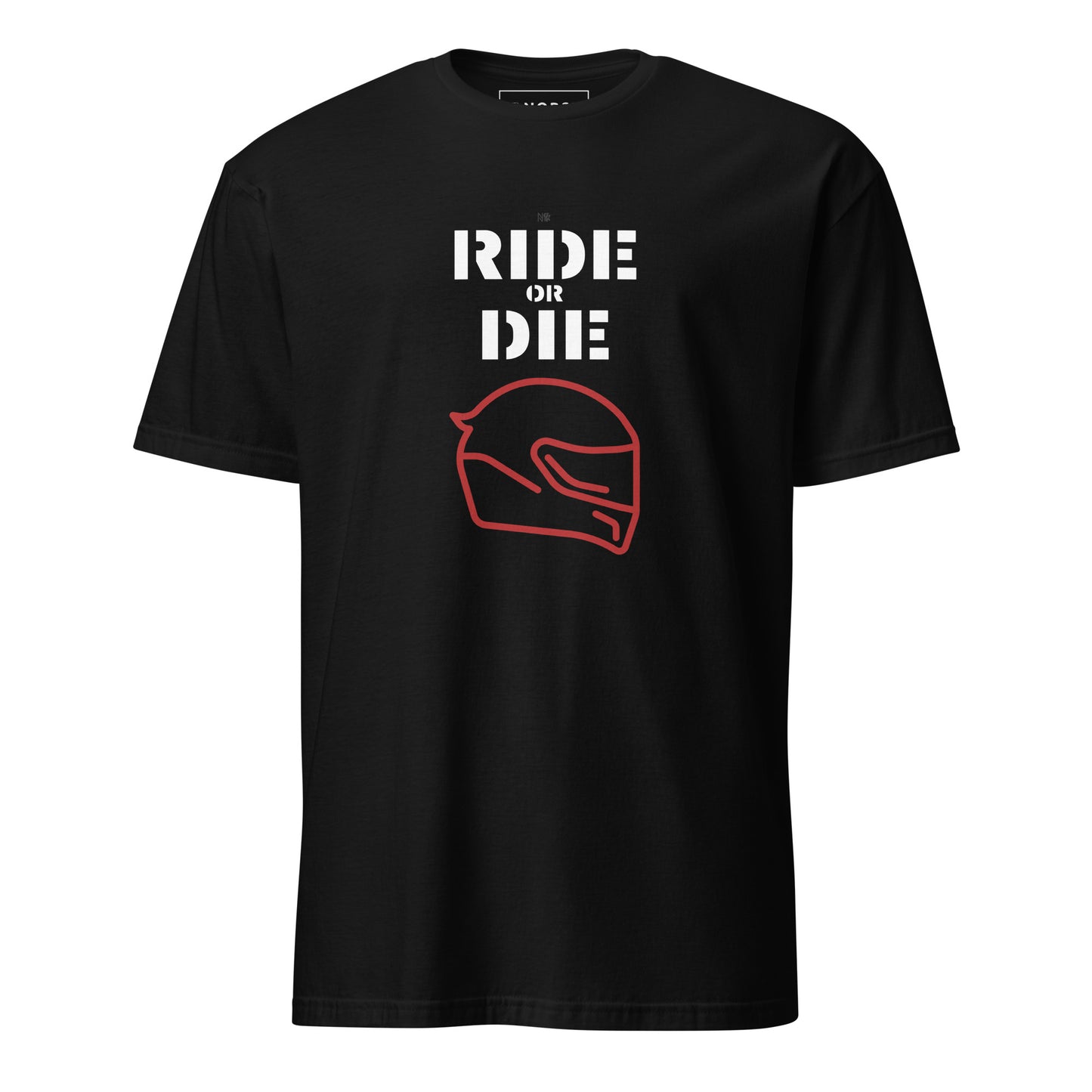 Μαύρο Ανδρικό T-shirt - Κράνος Μηχανής Ride or Die