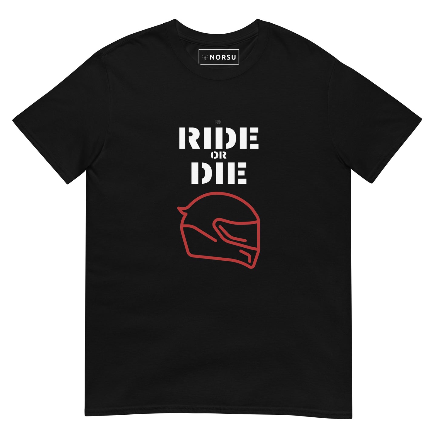 Μαύρο Ανδρικό T-shirt - Κράνος Μηχανής Ride or Die