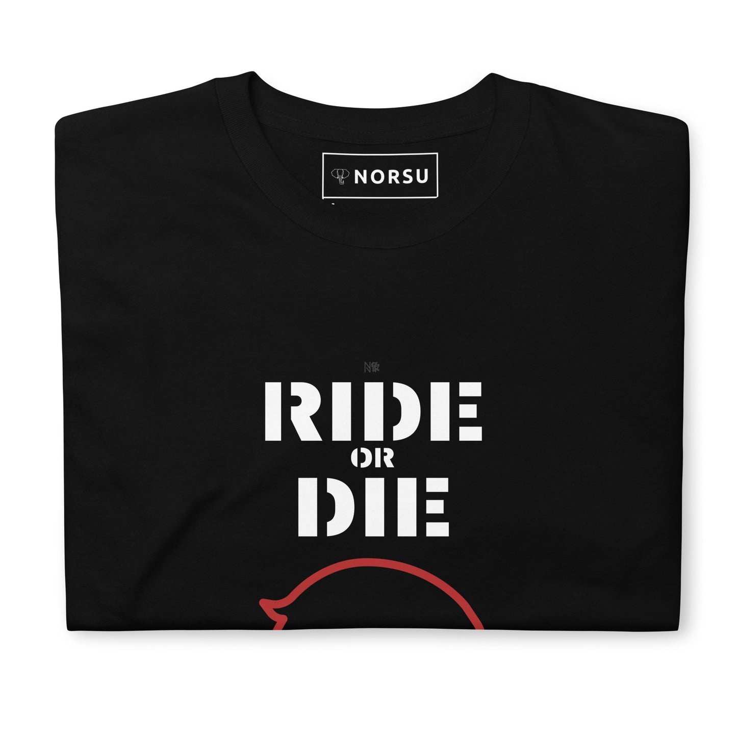 Μαύρο Ανδρικό T-shirt - Κράνος Μηχανής Ride or Die