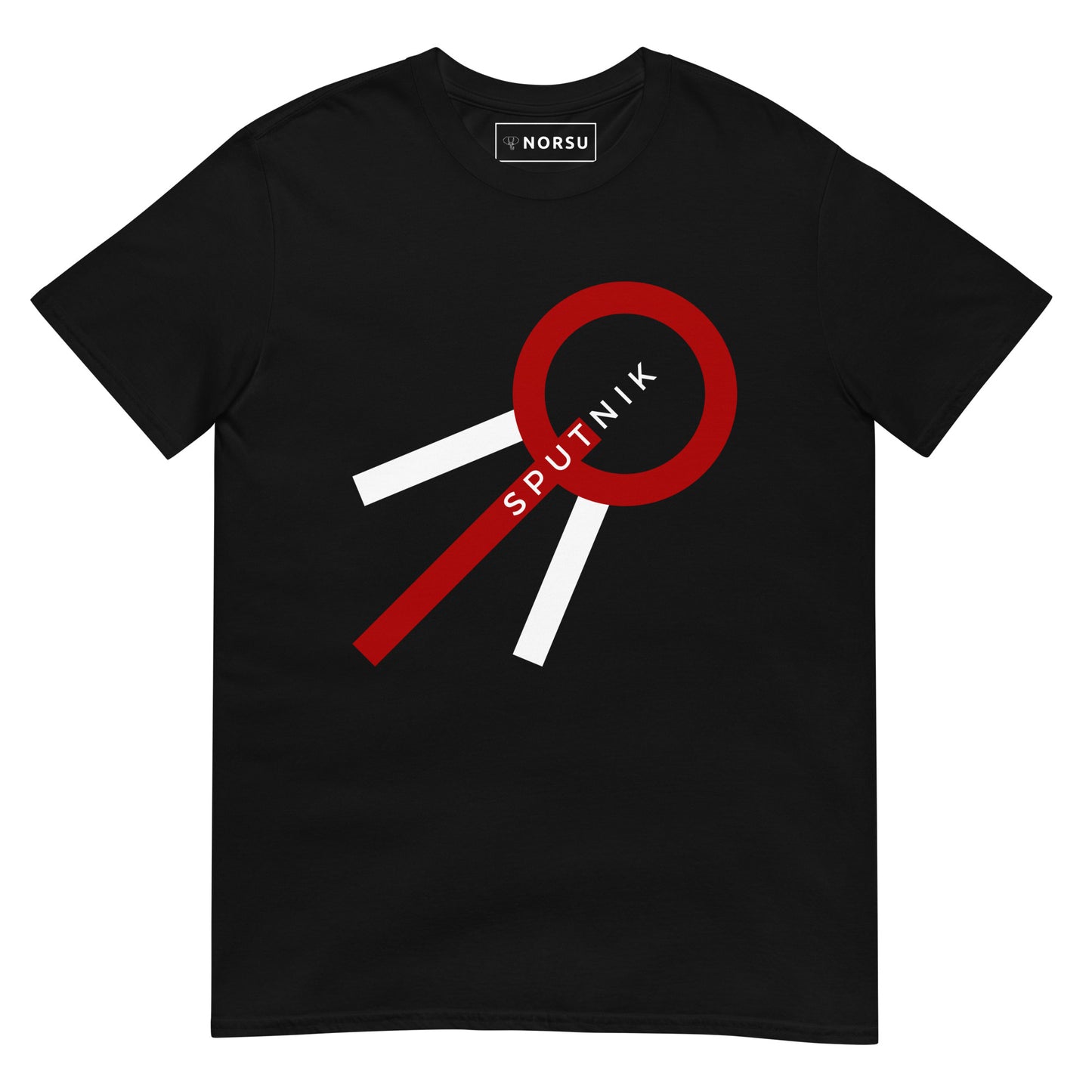 Μαύρο Ανδρικό T-shirt - Δορυφόρος Sputnik