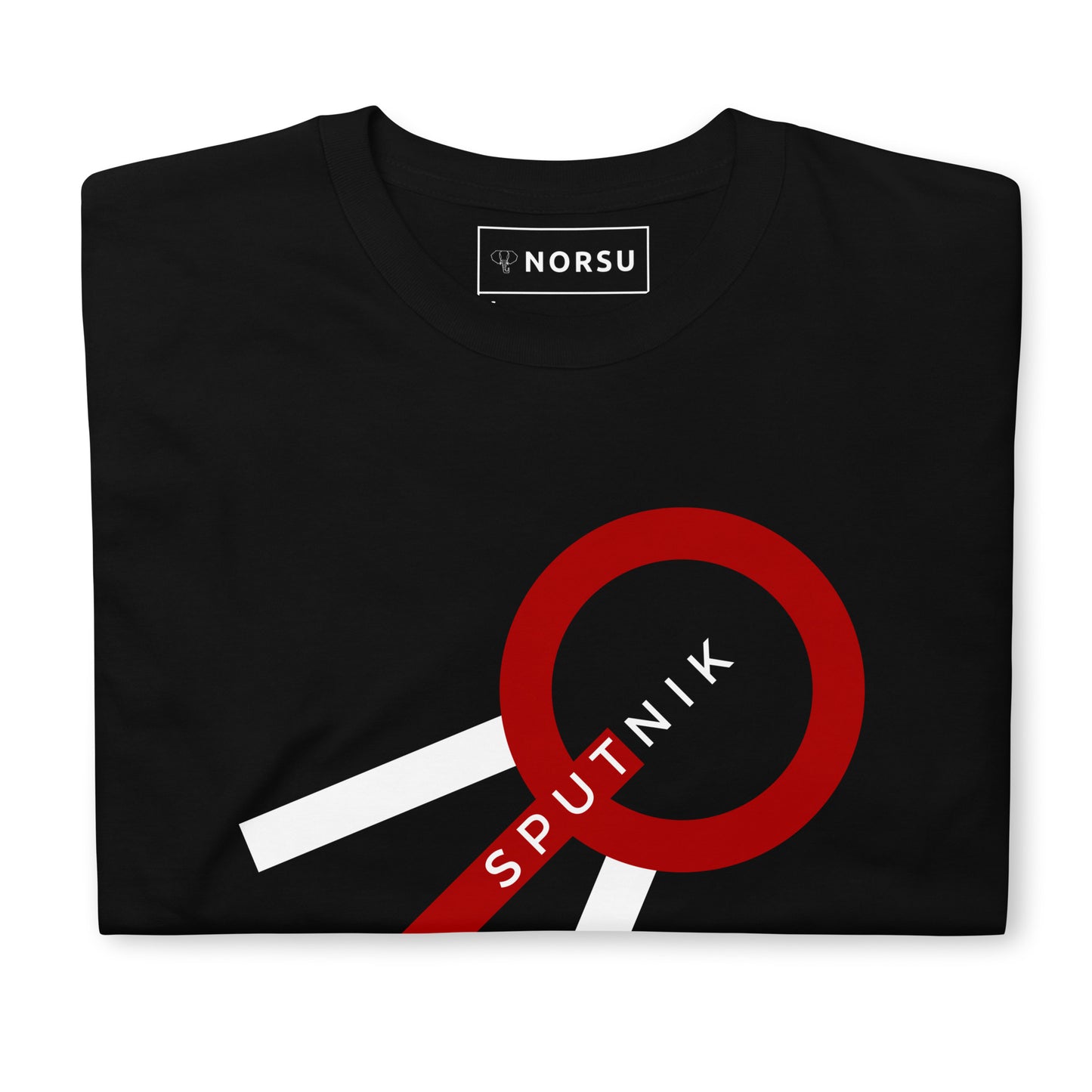 Μαύρο Ανδρικό T-shirt - Δορυφόρος Sputnik