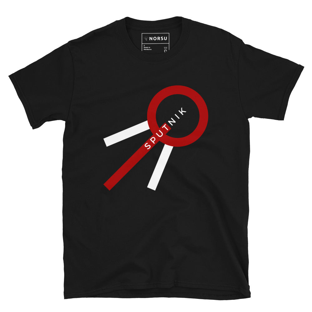 Μαύρο Ανδρικό T-shirt - Δορυφόρος Sputnik
