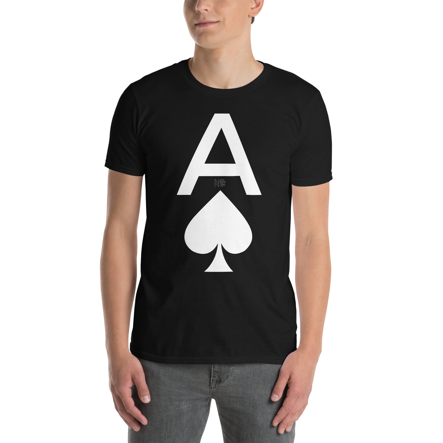 Μαύρο Ανδρικό T-shirt - Άσος Μπαστούνι Ace of Spades
