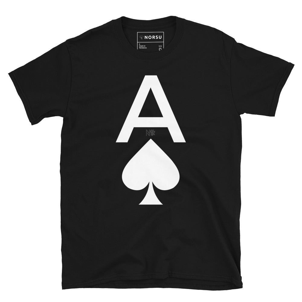 Μαύρο Ανδρικό T-shirt - Άσος Μπαστούνι Ace of Spades