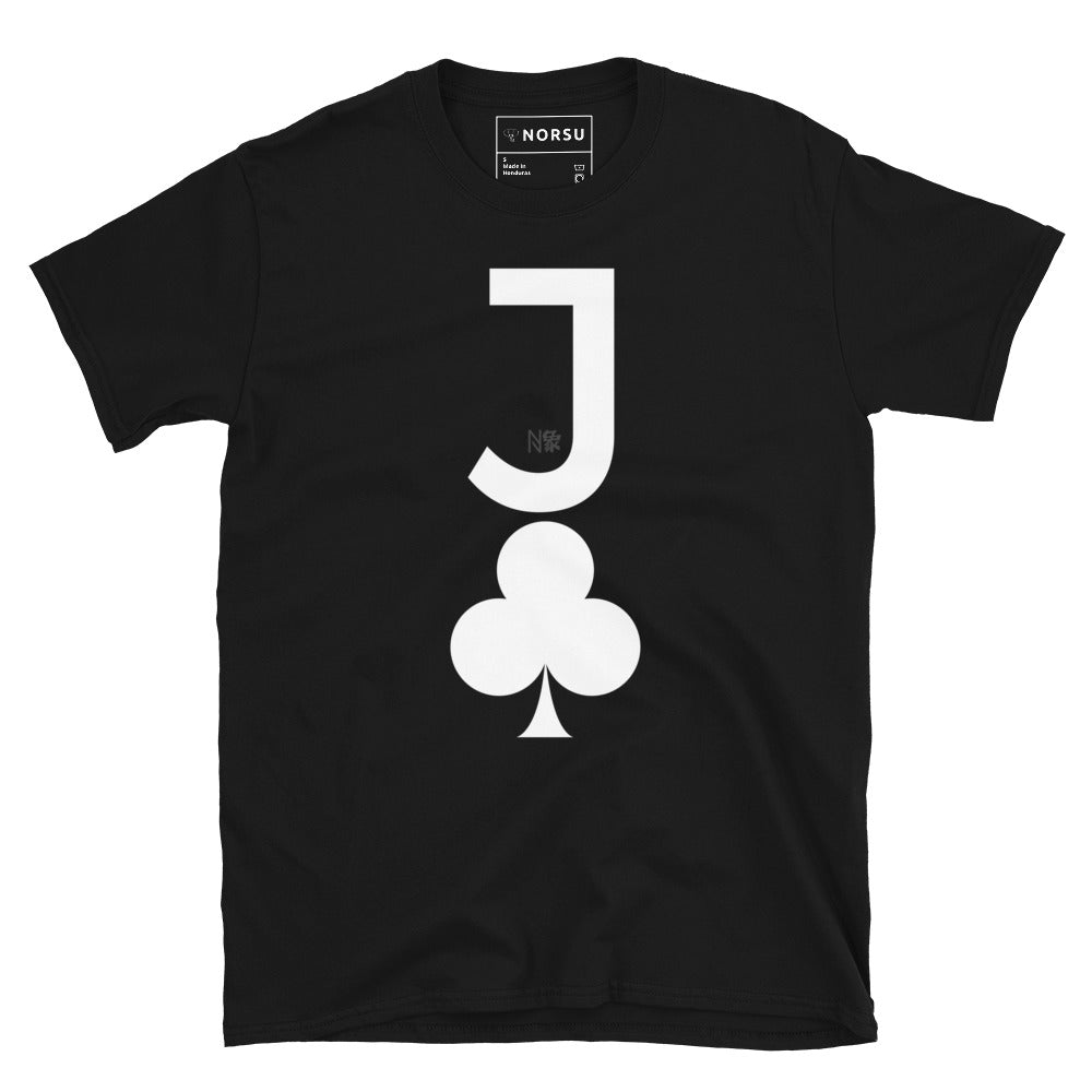 Black Men's T-shirt - Playing Card Jack of Spades Jack of Clubs