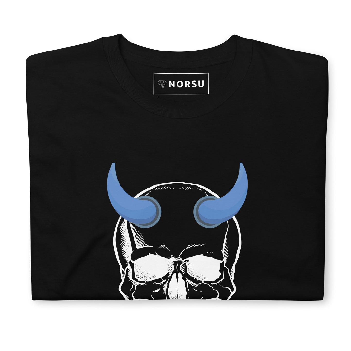 Μαύρο Ανδρικό T-shirt - Νεκροκεφαλή Μπλε Κέρατα Killed by Death Motorhead