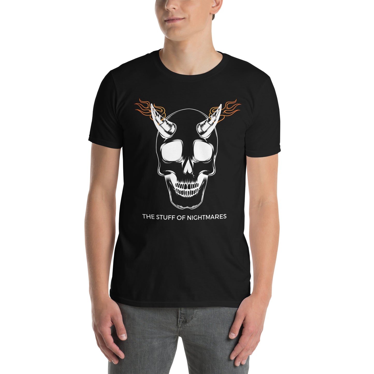 Μαύρο Ανδρικό T-shirt - Νεκροκεφαλή με Φωτιές Stuff of Nightmares