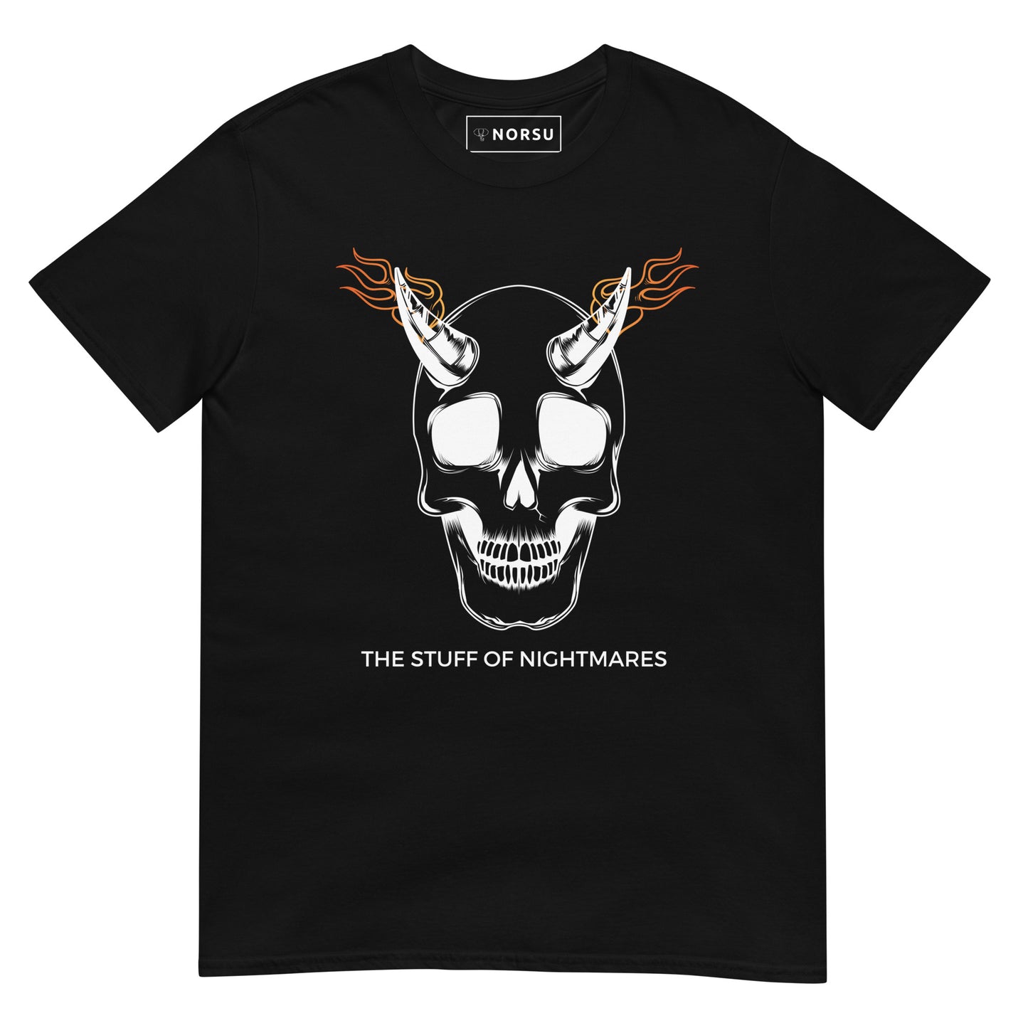 Μαύρο Ανδρικό T-shirt - Νεκροκεφαλή με Φωτιές Stuff of Nightmares