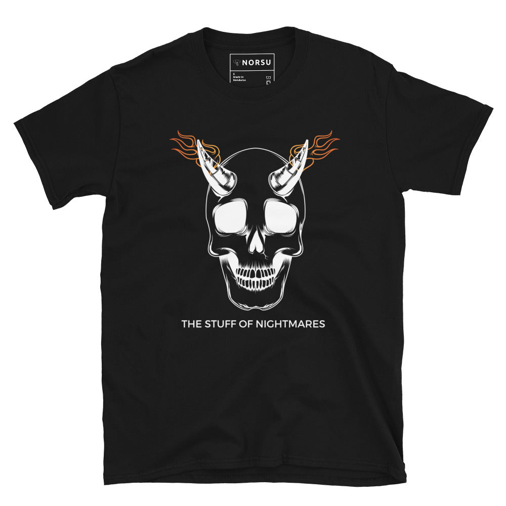 Μαύρο Ανδρικό T-shirt - Νεκροκεφαλή με Φωτιές Stuff of Nightmares