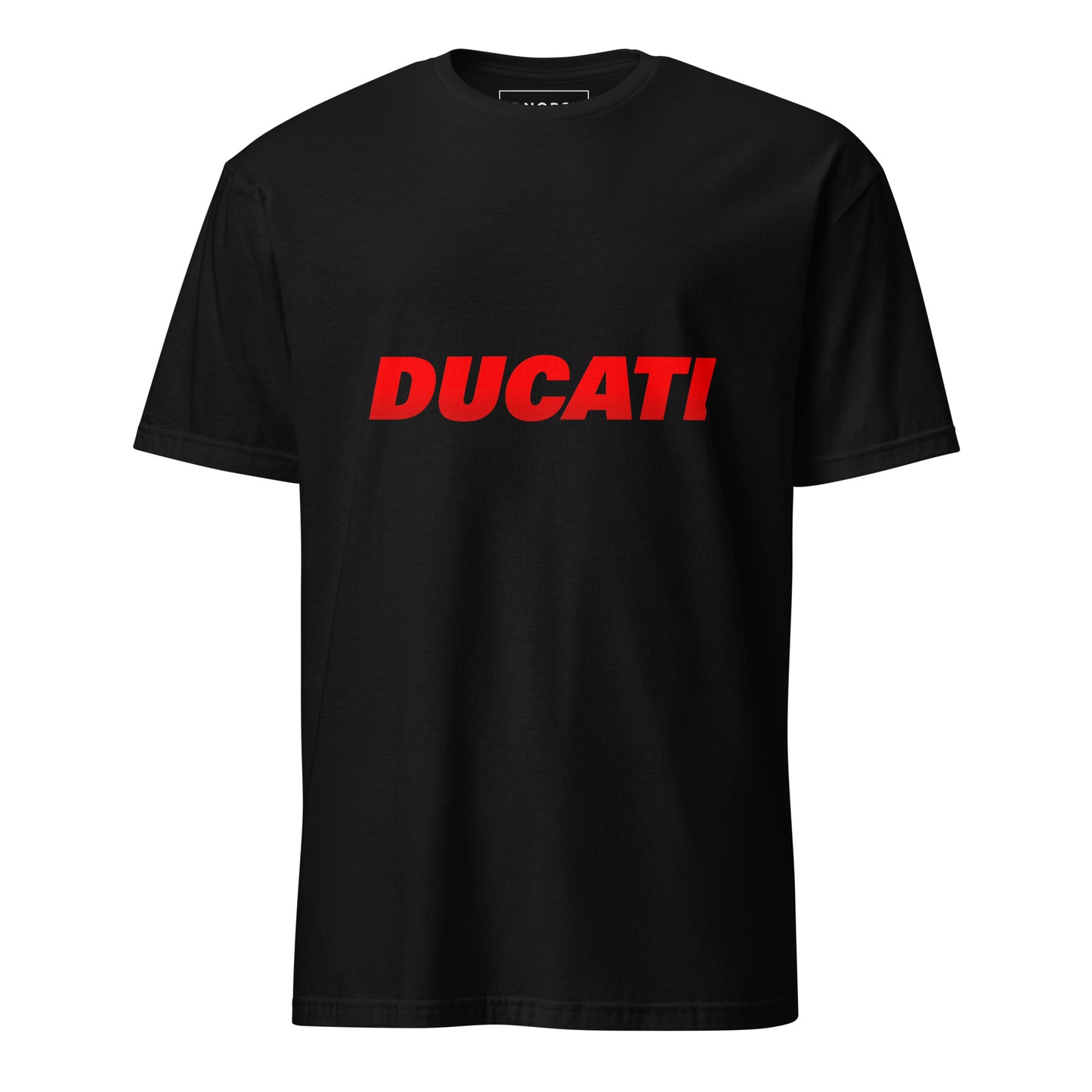Μαύρο Ανδρικό T-shirt - Ducati Logo Κόκκινα Γράμματα
