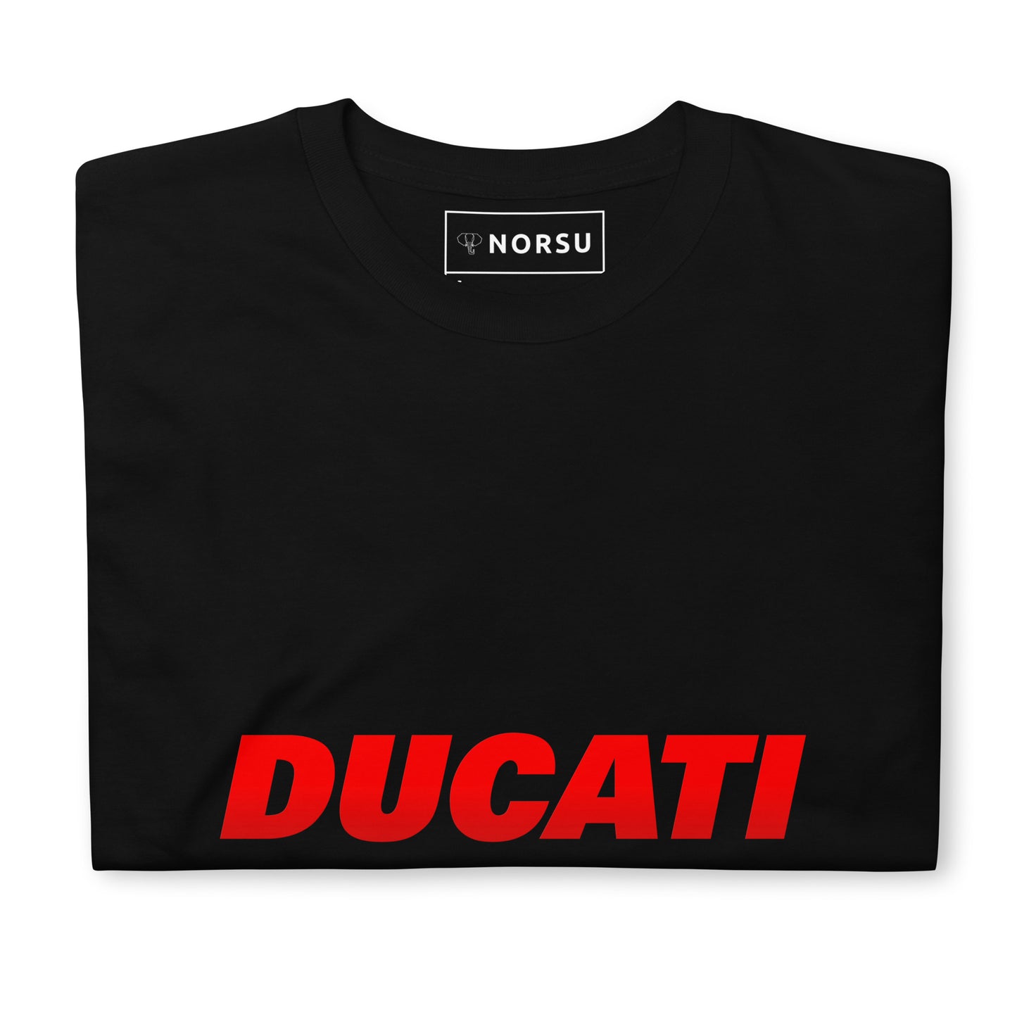 Μαύρο Ανδρικό T-shirt - Ducati Logo Κόκκινα Γράμματα