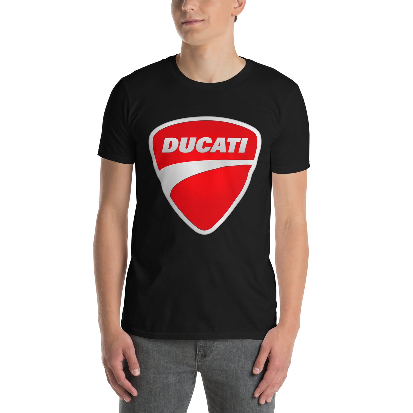 Μαύρο Ανδρικό T-shirt - Ducati Logo Ασημί