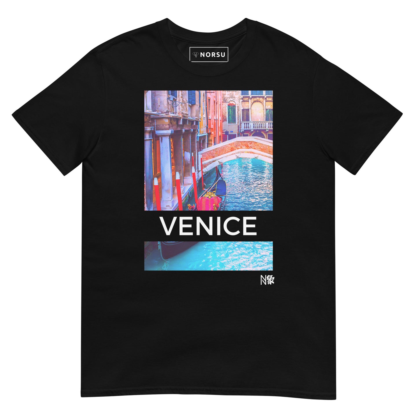 Μαύρο Ανδρικό T-shirt - Bενετία Κανάλι