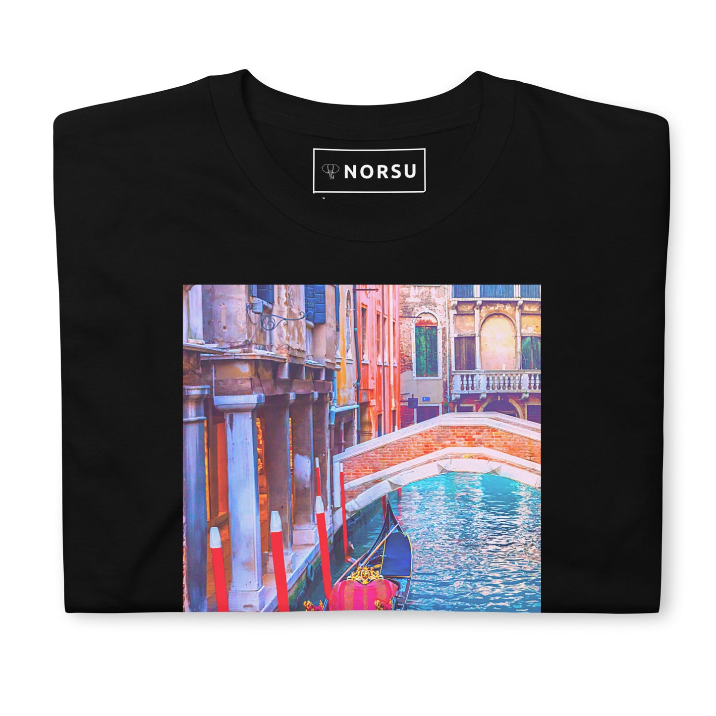 Μαύρο Ανδρικό T-shirt - Bενετία Κανάλι