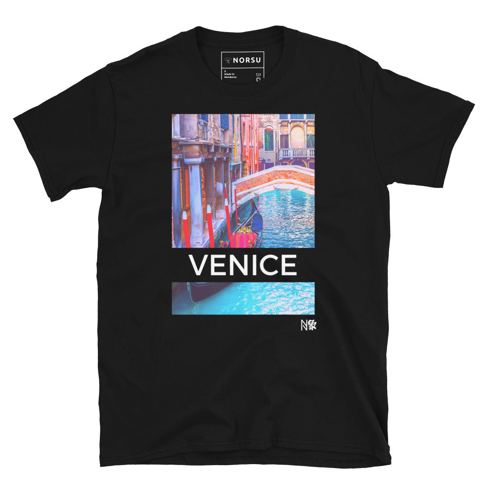 Μαύρο Ανδρικό T-shirt - Bενετία Κανάλι
