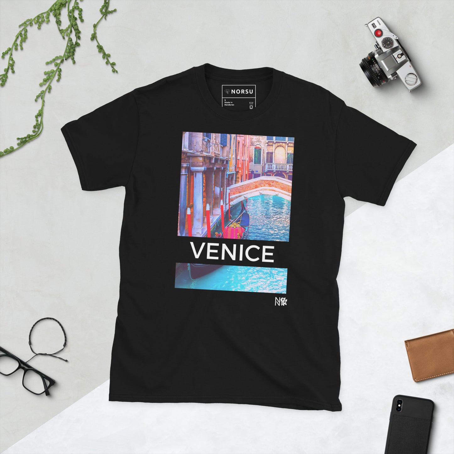 Μαύρο Ανδρικό T-shirt - Bενετία Κανάλι