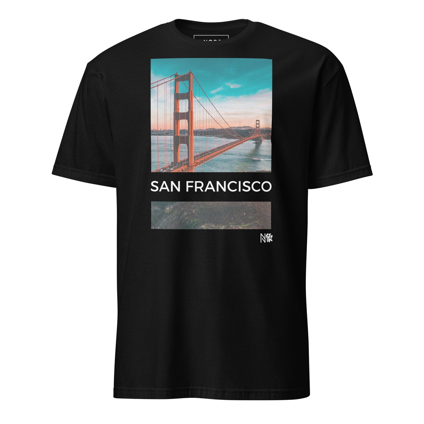 Μαύρο Ανδρικό T-shirt - Σαν Φρανσίσκο Golden Gate Bridge