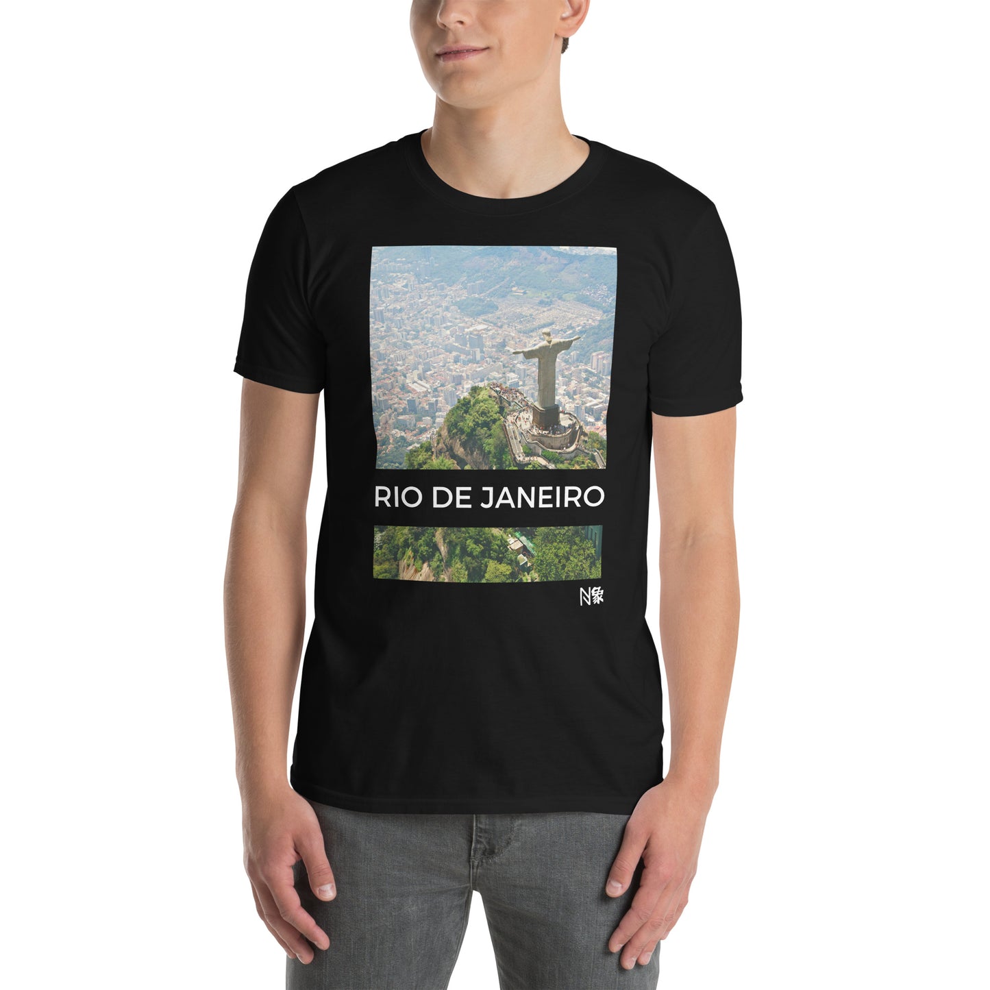 Black Men's T-shirt - Rio De Janeiro Christ the Redeemer Statue