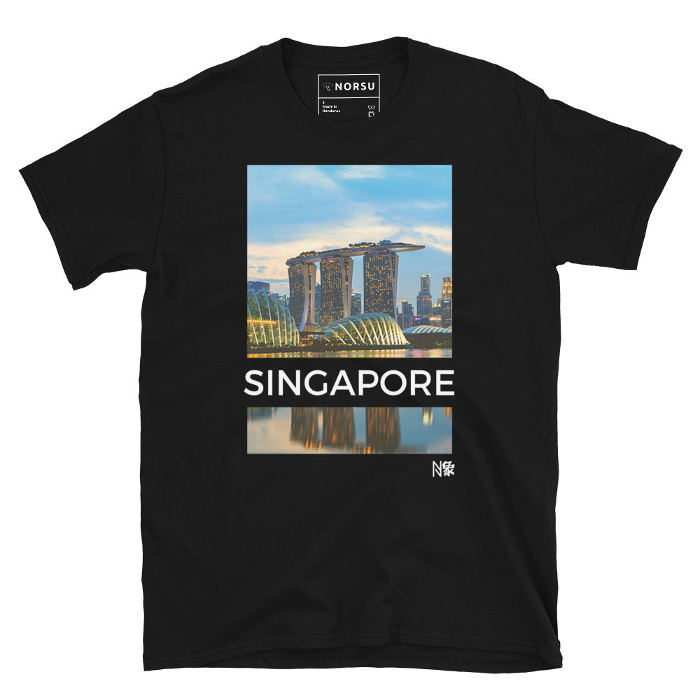 Μαύρο Ανδρικό T-shirt - Σιγκαπούρη Sky Park