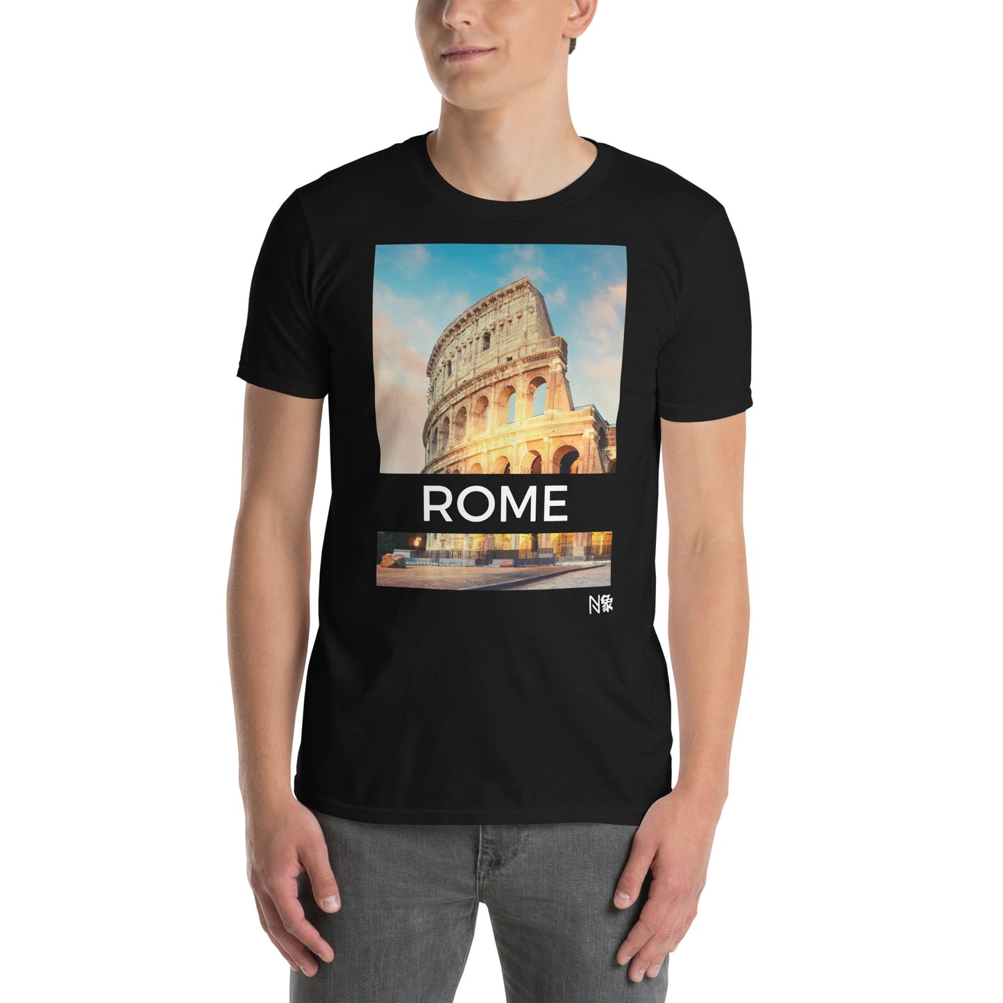 Μαύρο Ανδρικό T-shirt - Ρώμη Κολοσσαίο