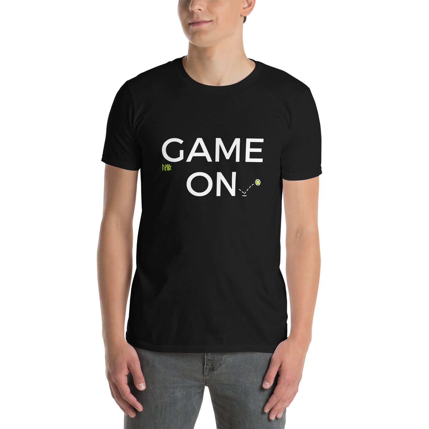 Μαύρο Ανδρικό T-shirt - Τένις Game On
