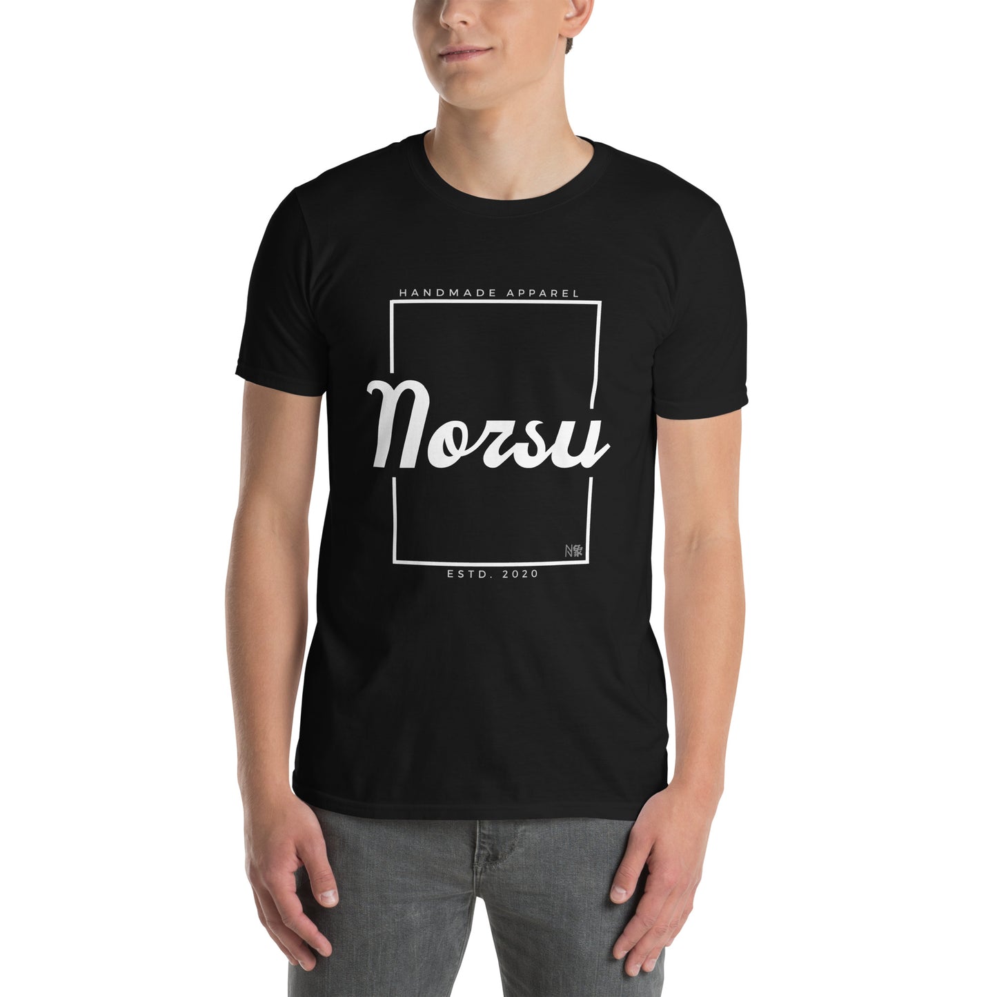 Μαύρο Ανδρικό T-shirt - Norsu Λευκό Πλαίσιο