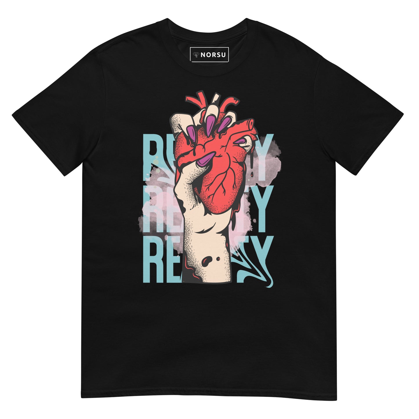 Μαύρο Ανδρικό T-shirt - Reality Heart