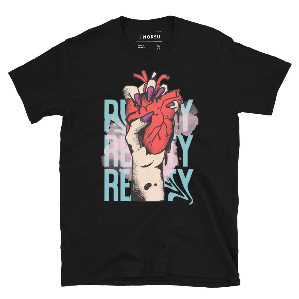 Μαύρο Ανδρικό T-shirt - Reality Heart