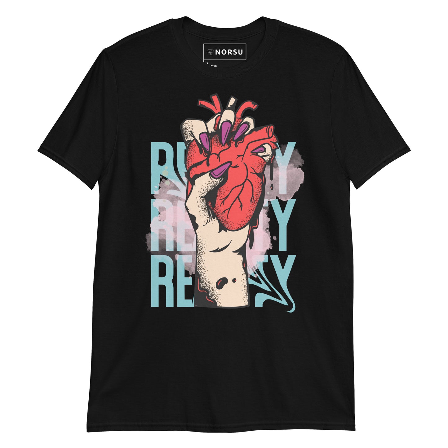 Μαύρο Ανδρικό T-shirt - Reality Heart