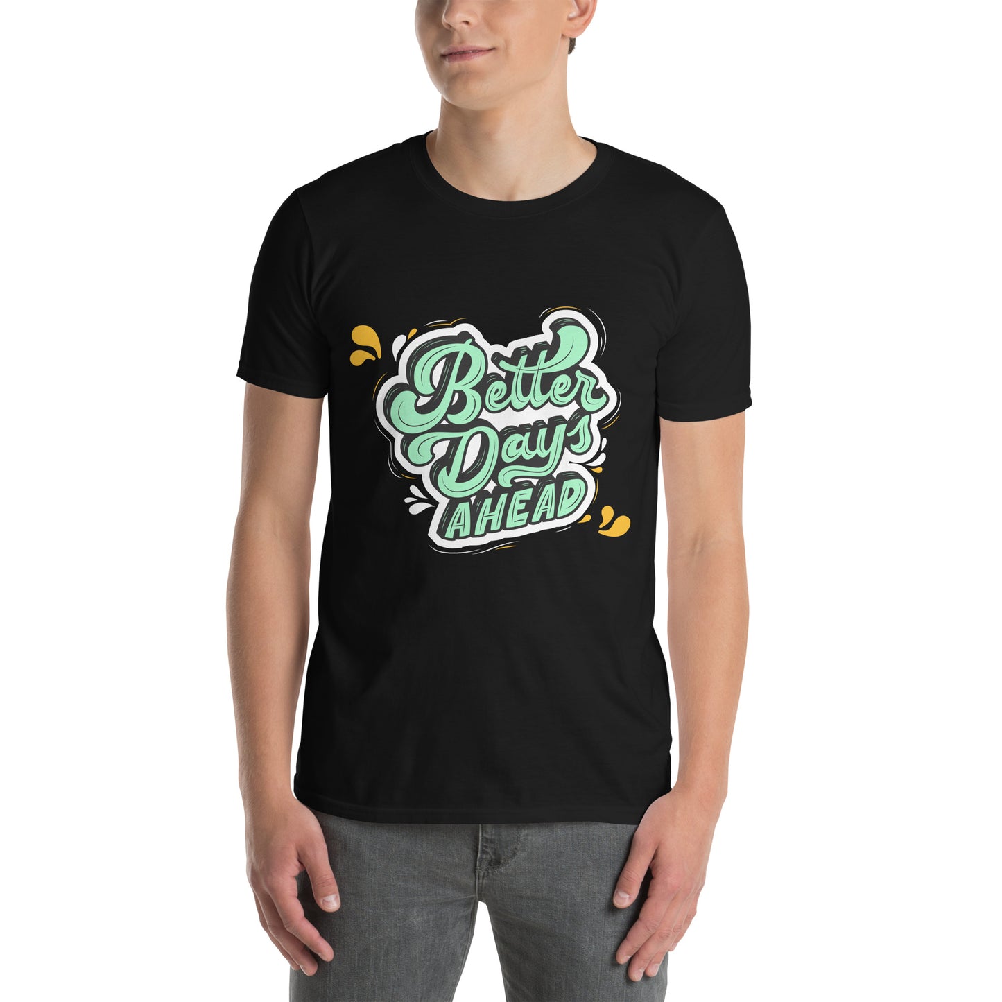 Μαύρο Ανδρικό T-shirt - Better Days Ahead Graffiti