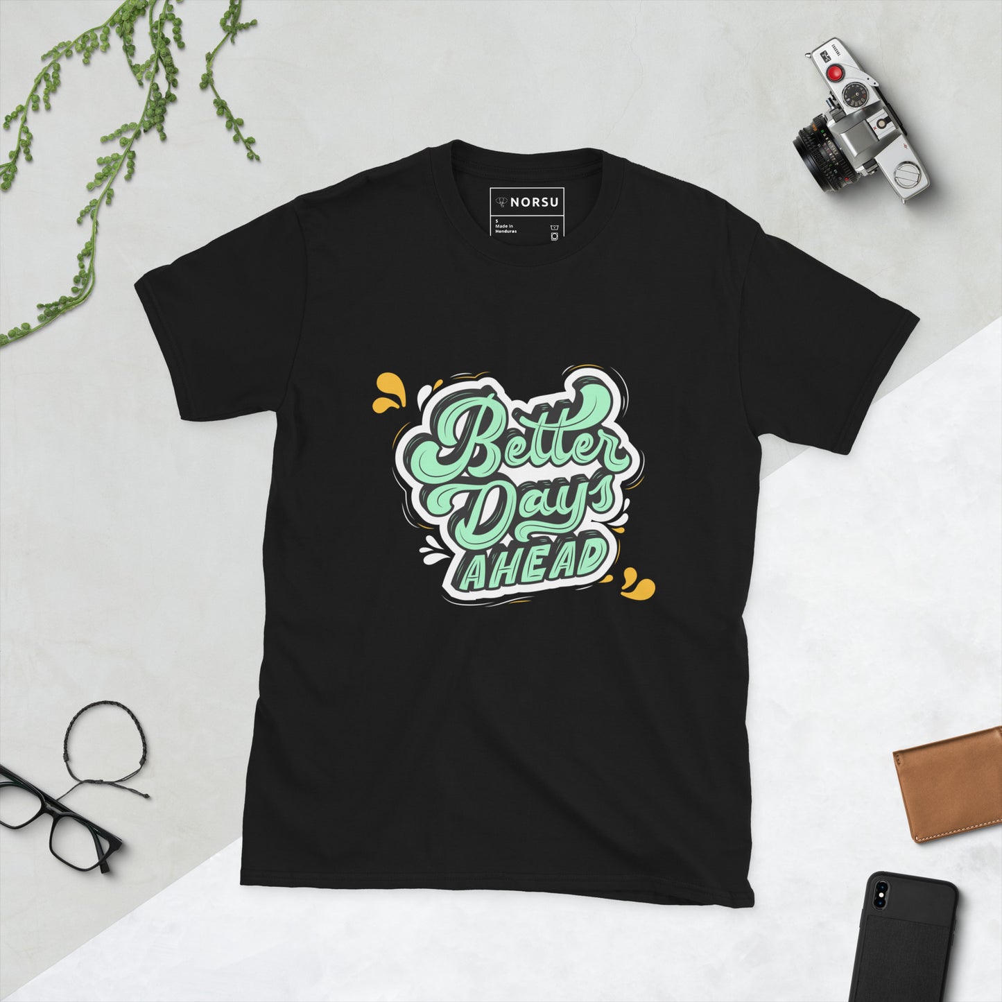 Μαύρο Ανδρικό T-shirt - Better Days Ahead Graffiti