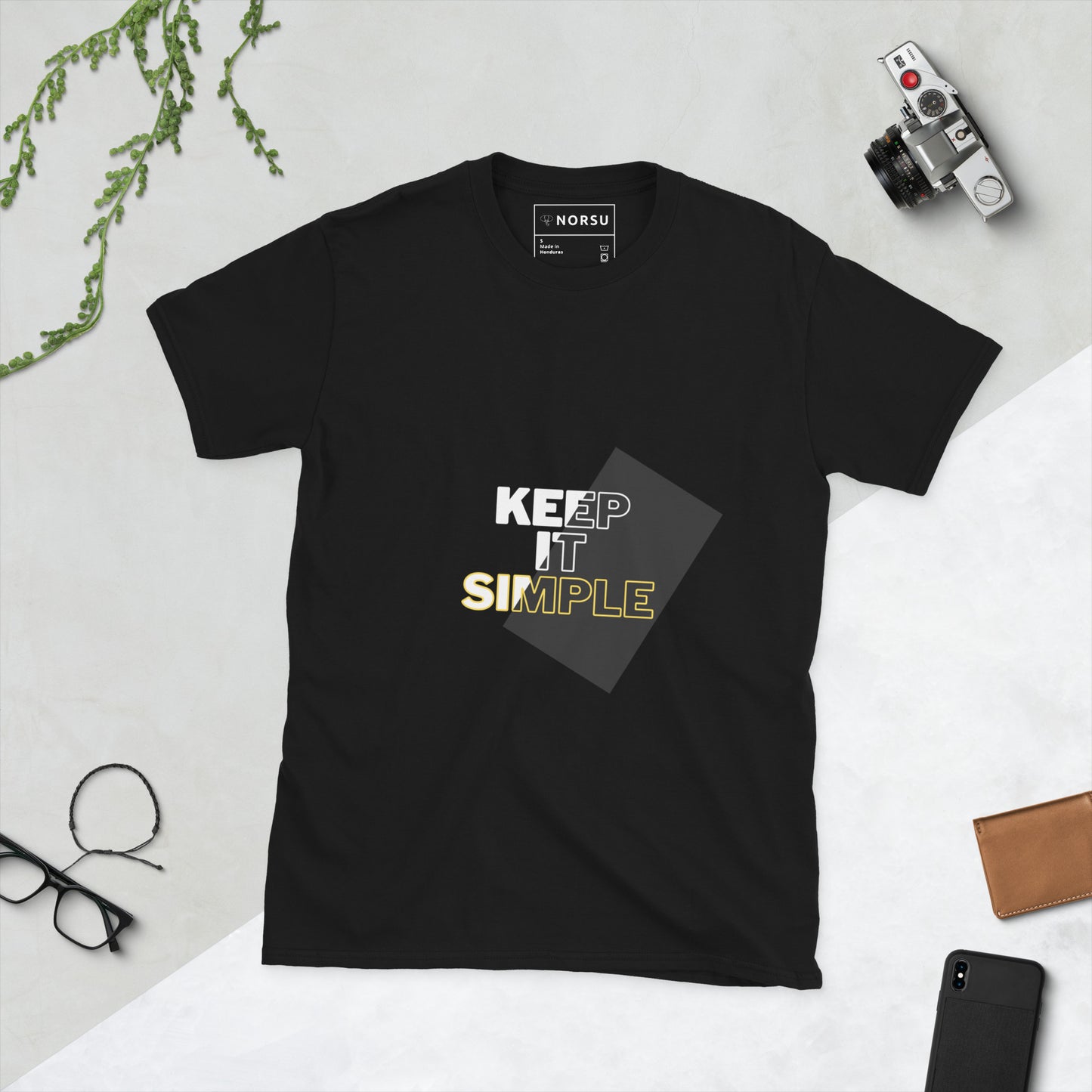 Μαύρο Ανδρικό T-shirt - Keep it simple