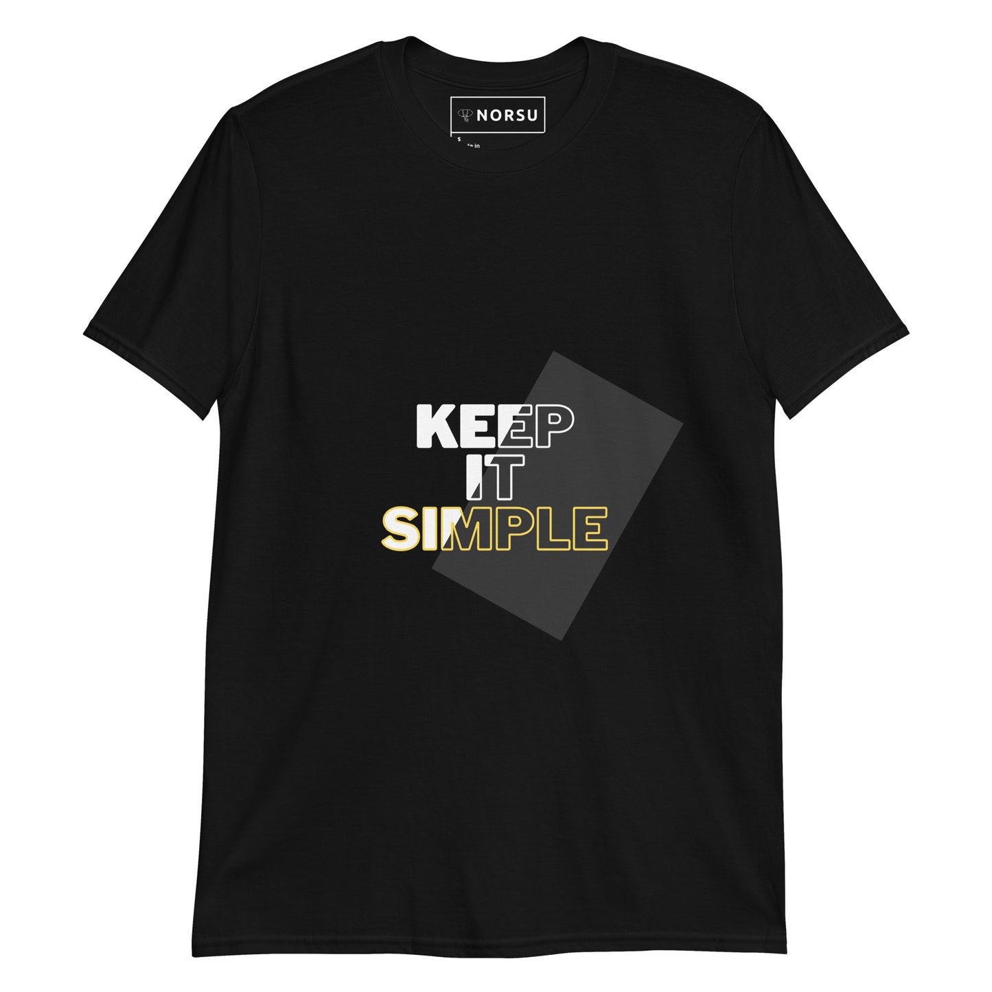 Μαύρο Ανδρικό T-shirt - Keep it simple