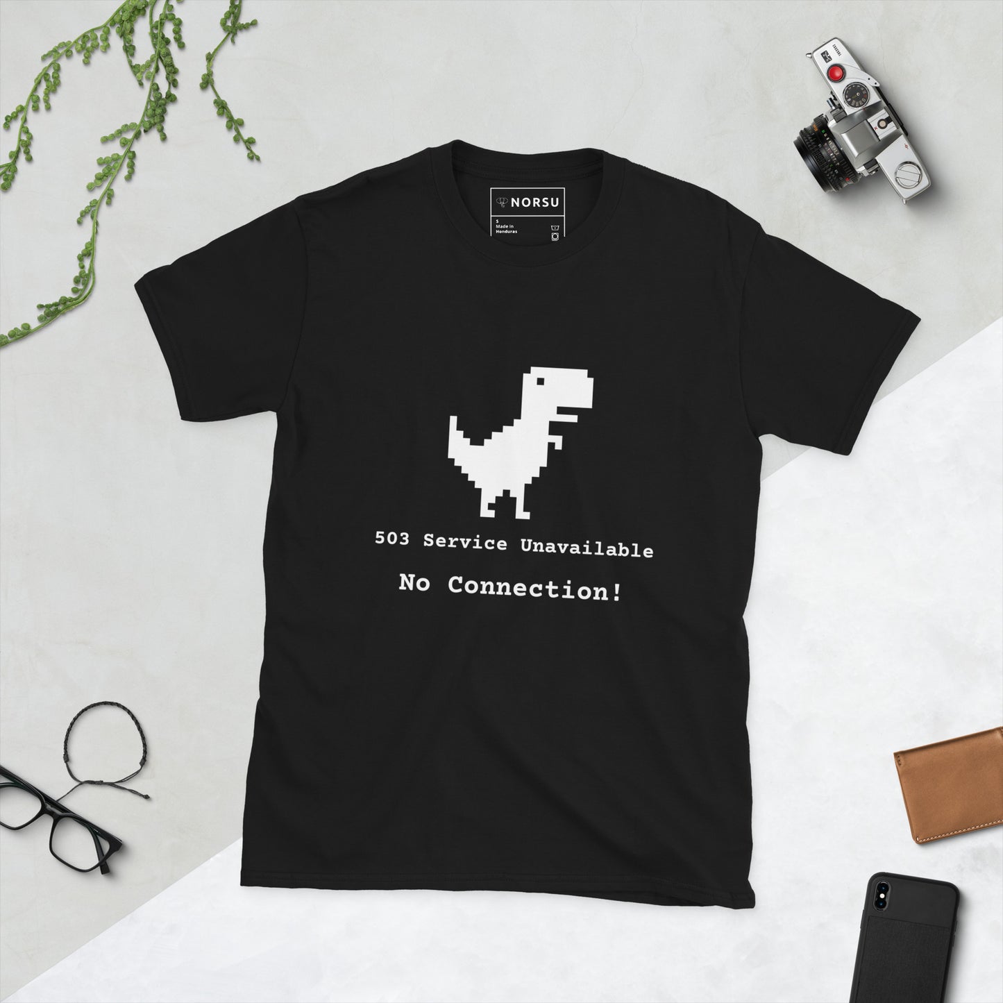 Μαύρο Ανδρικό T-shirt - Server Error 503, No Connection