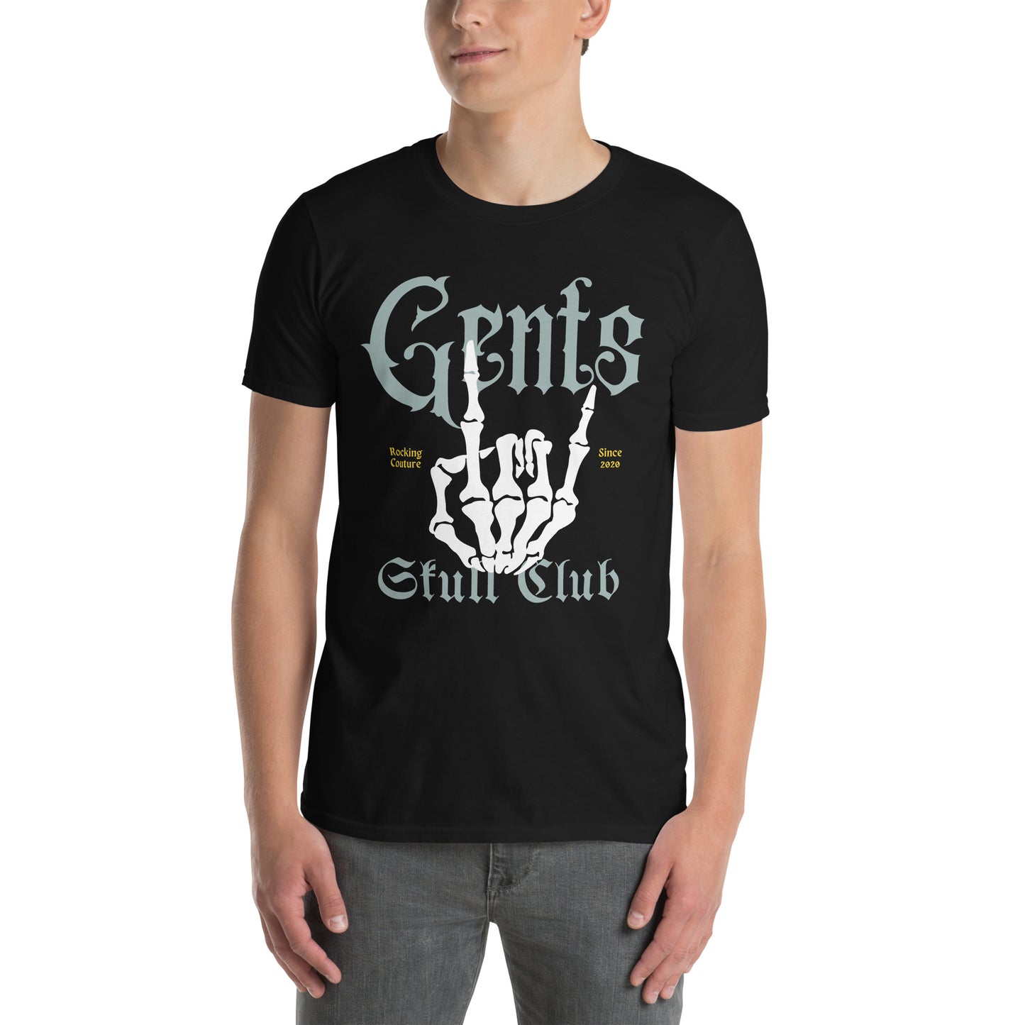 Λευκό Ανδρικό T-shirt - Gents Skull Club Πράσινο