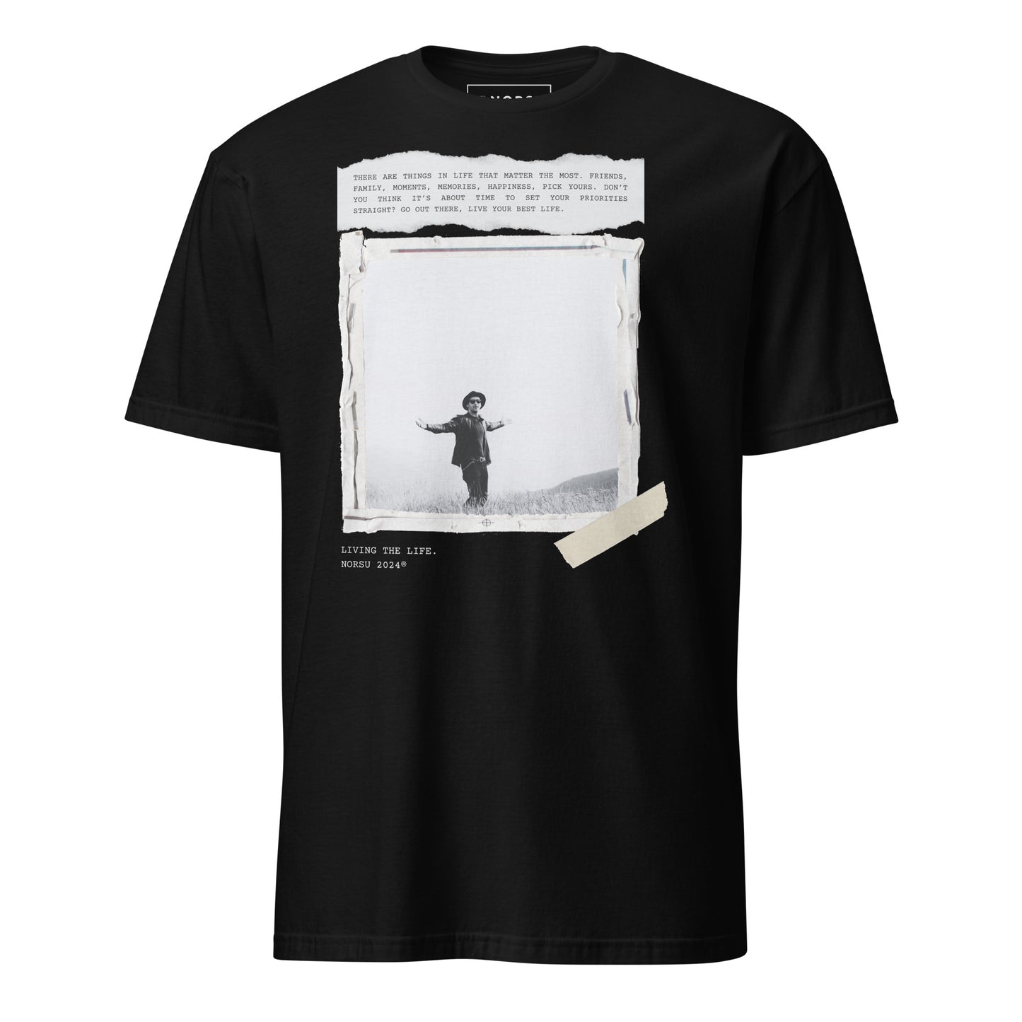 Μαύρο Ανδρικό T-shirt - Living The Life