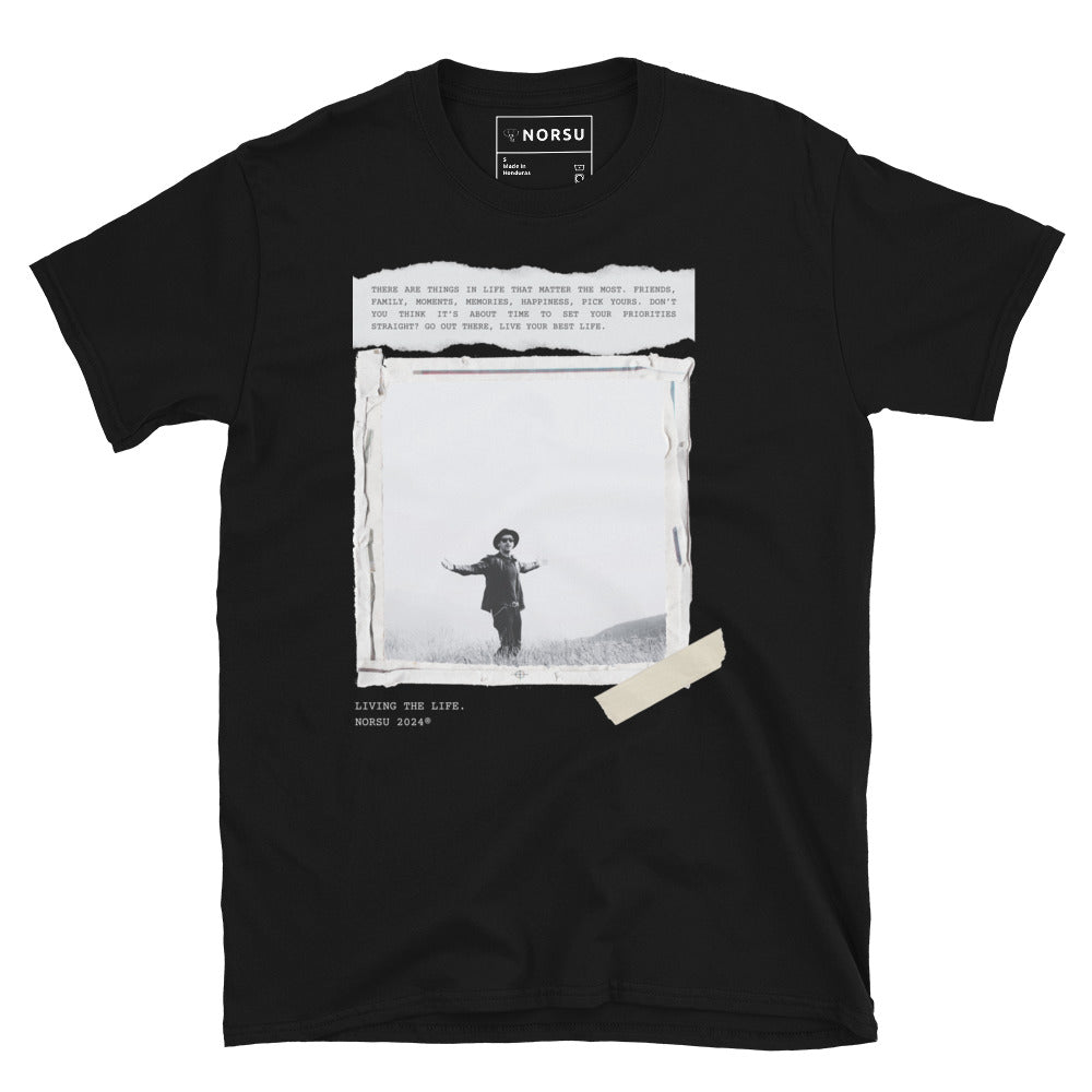 Μαύρο Ανδρικό T-shirt - Living The Life