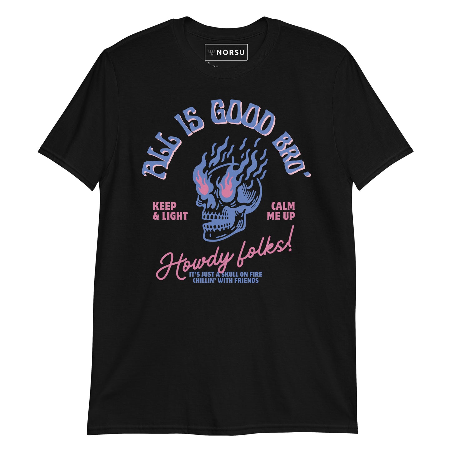 Μαύρο Ανδρικό T-shirt - Νεκροκεφαλή All Is Good Bro'