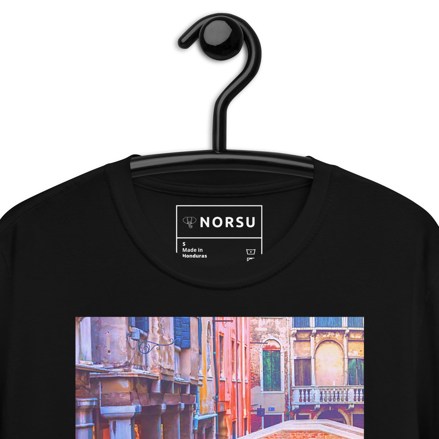 Μαύρο Ανδρικό T-shirt - Bενετία Κανάλι