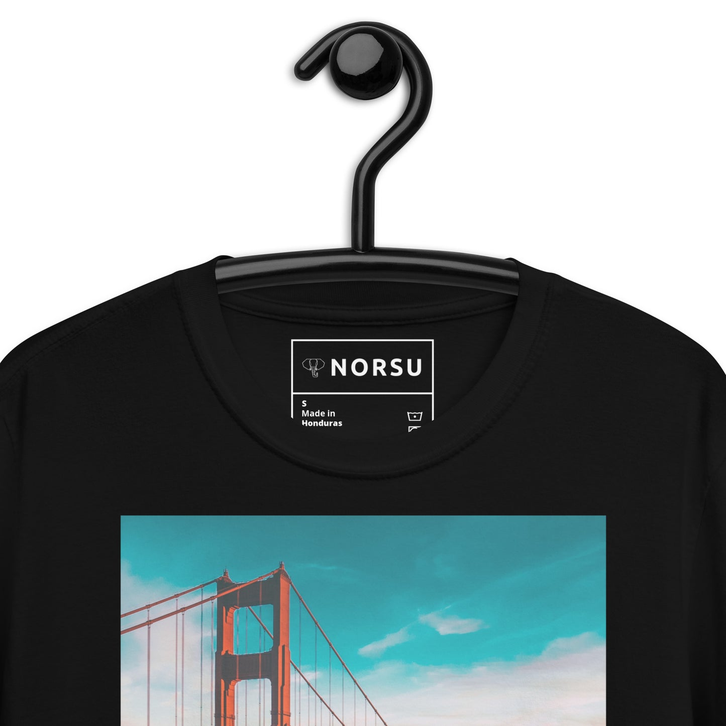 Μαύρο Ανδρικό T-shirt - Σαν Φρανσίσκο Golden Gate Bridge