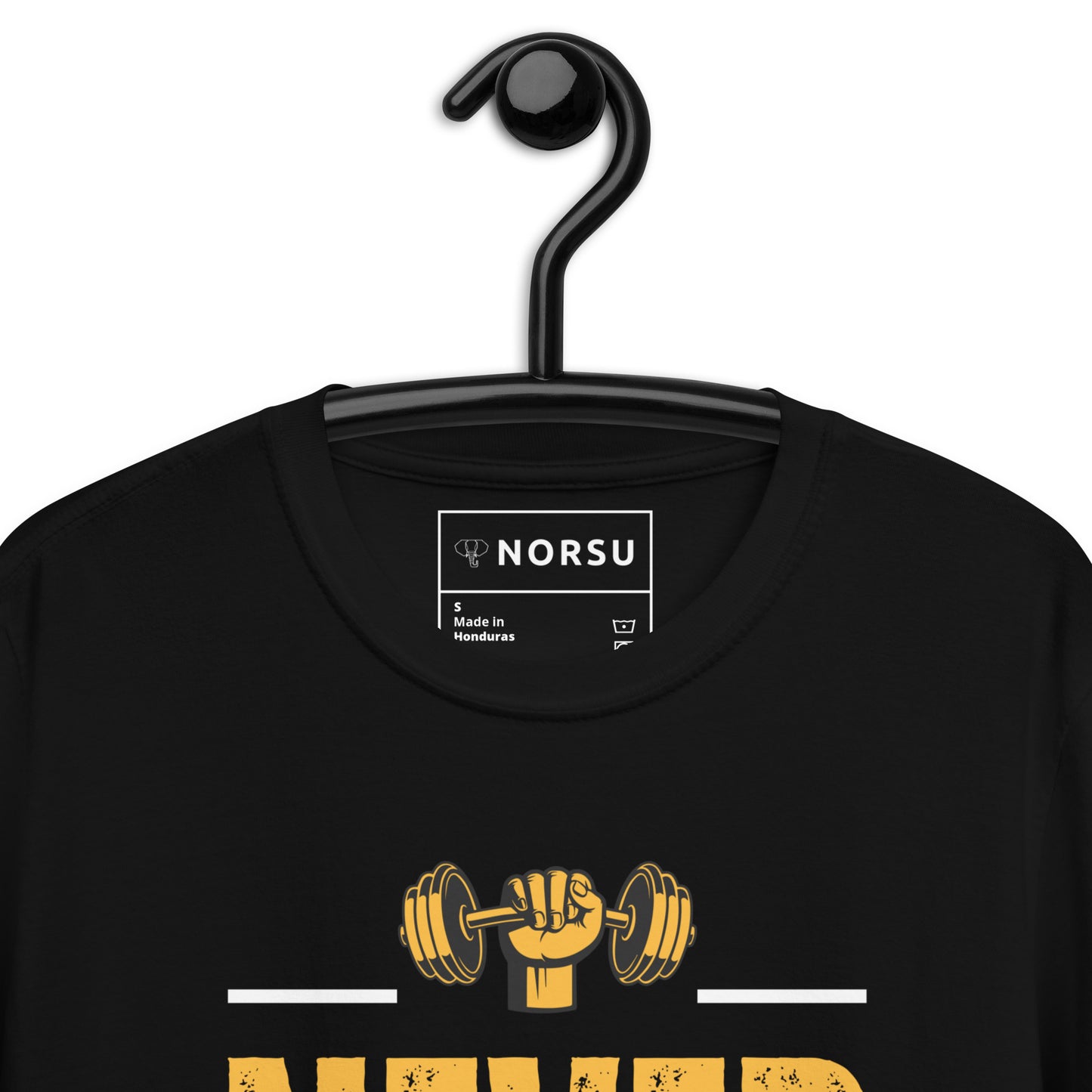 Μαύρο Ανδρικό T-shirt - Never Give Up, Keep Grinding