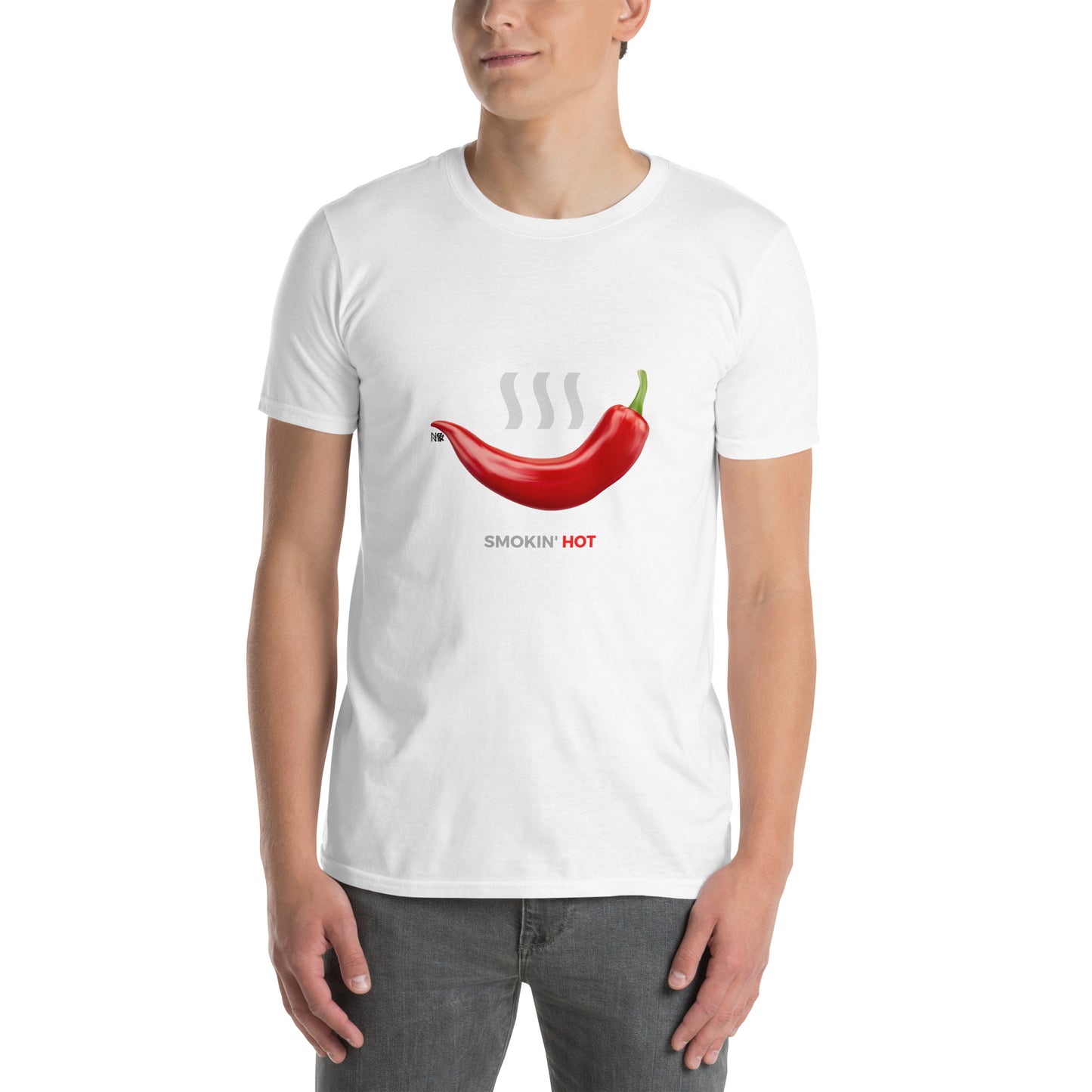 Camiseta blanca para hombre - Smoking Hot