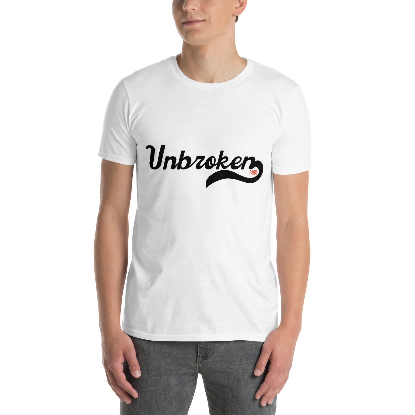 Λευκό Ανδρικό T-shirt - Unbroken