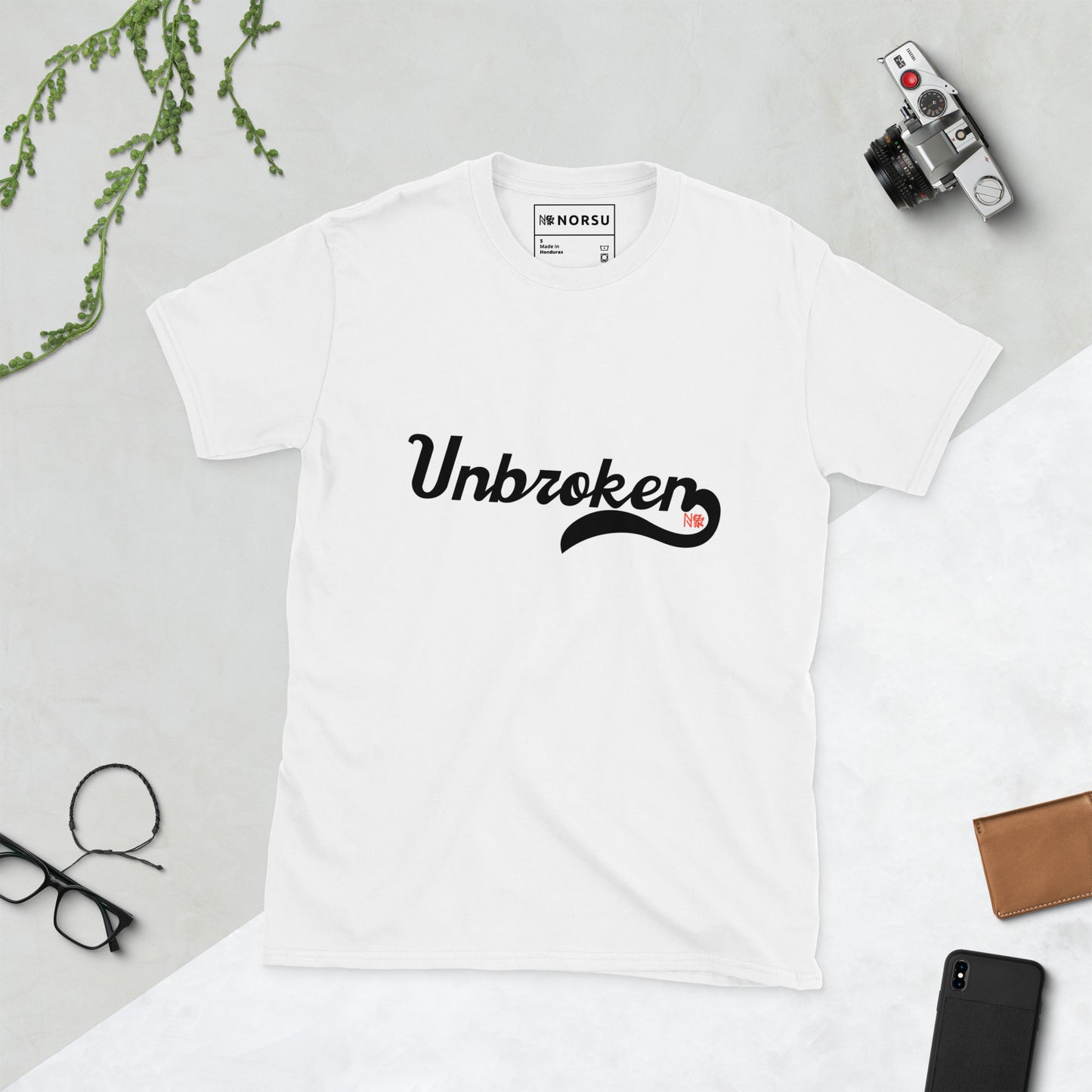 Λευκό Ανδρικό T-shirt - Unbroken