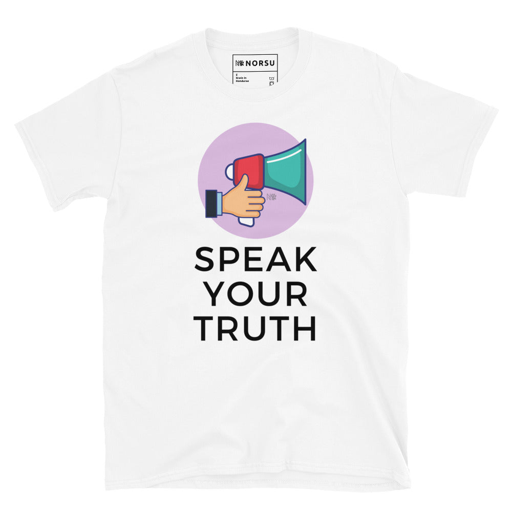 Λευκό Ανδρικό T-shirt - Speak your truth